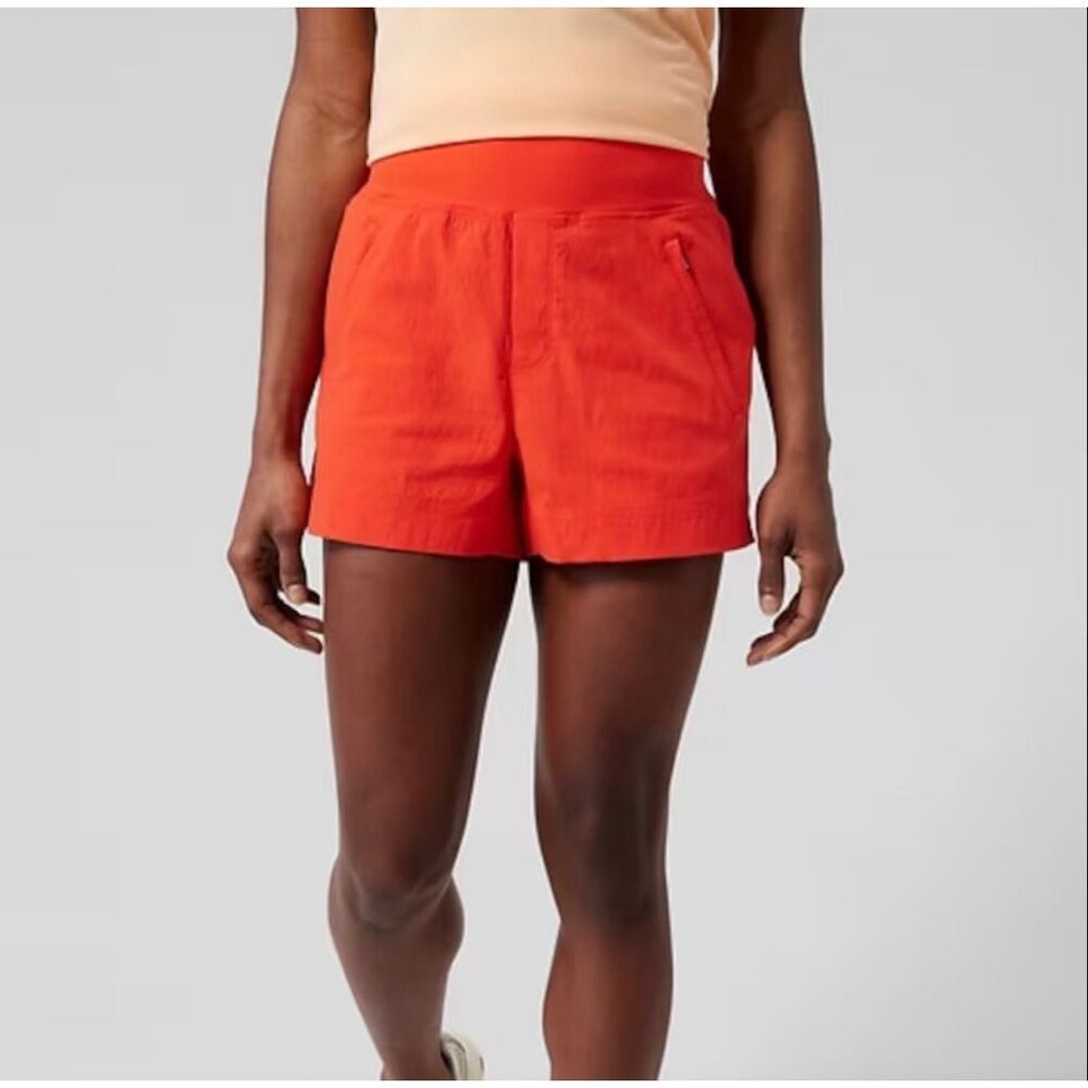 Athleta Trekkie North orange shorts size 8